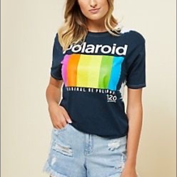 Polaroid vtg tie dye crop tee 🌈 - Picture 4 of 5
